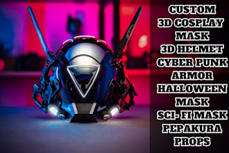 model scary 3d halloween mask cosplay mask oni mask helmet for 3d printing