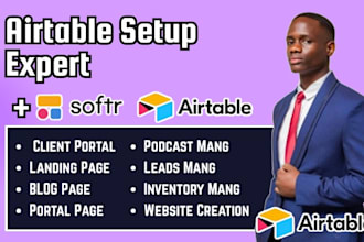 setup airtable softr client portal automation bot ai expert