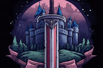create an fantasy game logo and branding
