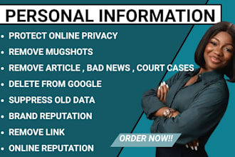 erase, remove your personal information and digital footprints data from sites