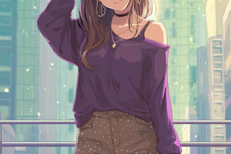 create a beautiful anime art