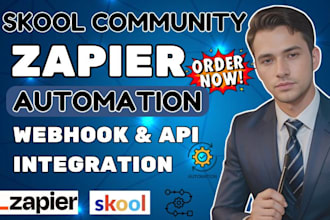 setup skool zapier webhook api integration for smooth skool community workflow