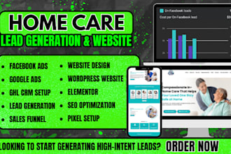 home care leads elderly care leads senior care home care logo home care website