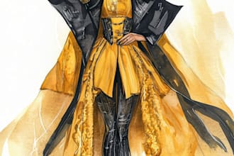 make a fashion illustration