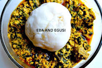 make delicious eba and egusi with meat