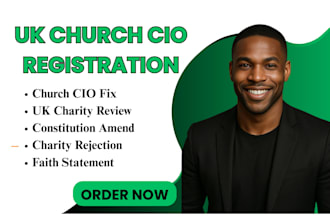 fix and resubmit rejected uk church cio application, amend church constitution