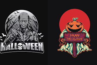 design custom move killer at halloween party logo