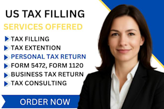 prepare and file US tax return, tax filing, for individual, and business