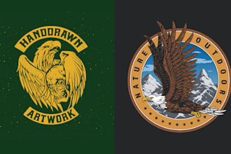 make vintage american eagle t shirt logo design