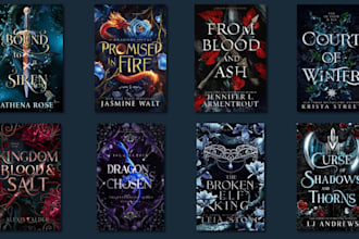 professional romance book cover, fantasy cover, dark romance, book cover design