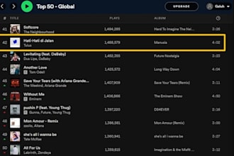 chart your spotify, apple music to top 100 in your country