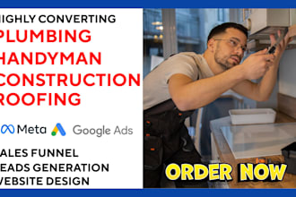 generate handyman plumbing construction roofing leads and build website
