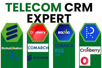 setup telecom crm bizautomation routee comarch bss ericsson solvio cronberry csg