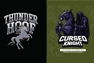 design esport dark horseman logo