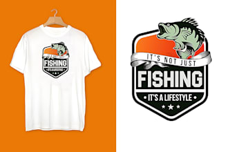 design a custom skull fisherman mascot fishing brand logo