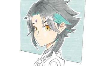 draw genshin impact fan art