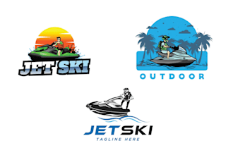 design high quality sport boat jet ski holiday logo