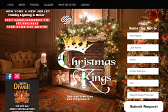 build squarespace gift wrapping website christmas tree sales website decorators