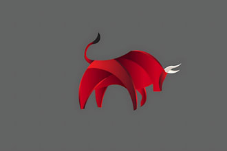 design an attractive bearded bull logo with express delivery
