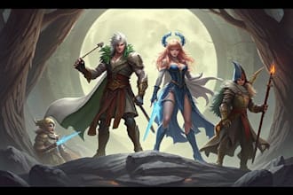 draw fantasy character or fantasy in unique style