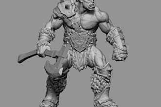 make resin figure,printable 3d statue,zbrush sculpture,orcs or warrior stl model