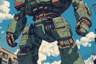 do mecha robot armor character concept