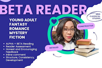 beta read and constructively review your book