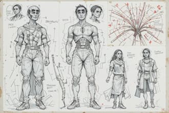 draw professional medical concept sketches