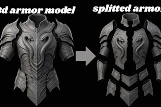 sculpt custom 3d armor model, 3d mask helmet cosplay armor wearable cosplay stl