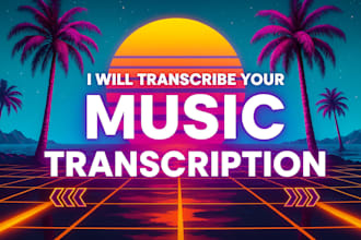 create accurate piano, guitar, or midi transcription using musescore or sibelius