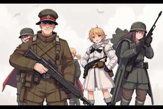 draw detailed military characters for you