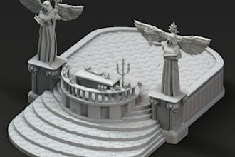 make 3d printable sci fi terrain,wargaming terrain stl files,modular 3d village