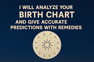 analyze your birth chart and give predictions remedies
