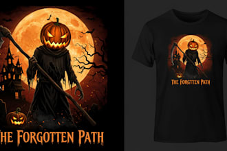 design trendy halloween t shirt for etsy print on demand and merch