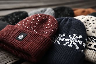 design caps, beanie, bandana mockups for your brand