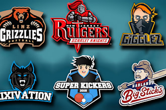 design hockey logo, gaming, sports, and basketball