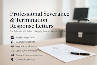 write severance or wrongful termination response letters