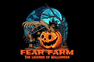 create creative and good looking halloween logo design