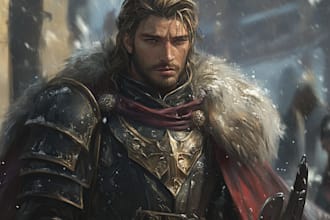 do a fantasy portrait in traditional and digital art