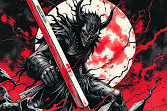 manga page custom dark berserk style art in high quality