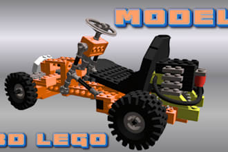 create custom 3d lego design, moc model, lego display sets, lego minifigure PDF
