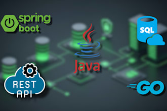 do restful apis, microservices, spring security using java, spring boot and go