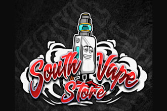create attractive and imagination vape logo design