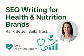 do SEO for health, wellness and nutrition websites