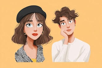 draw portrait vector illustration