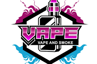 create a fantastic unique beautiful vape logo design
