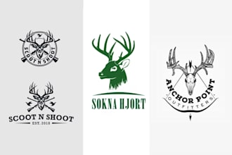 design outdoors, mountain hiking, hunting, fishing or business logo for you