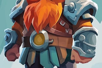 draw 2d game character illustration