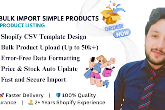 do shopify bulk import simple products using CSV