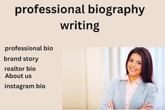 expertly write your book blurb or author bio